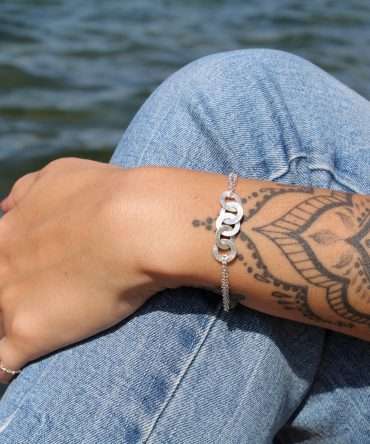 bracelet argent massif avec labradorite 2