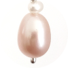 Collier "Je regarde" perles - Collier ras du cou en argent 925 et perles d'eau douce, un maillon - Perles d'eau douce